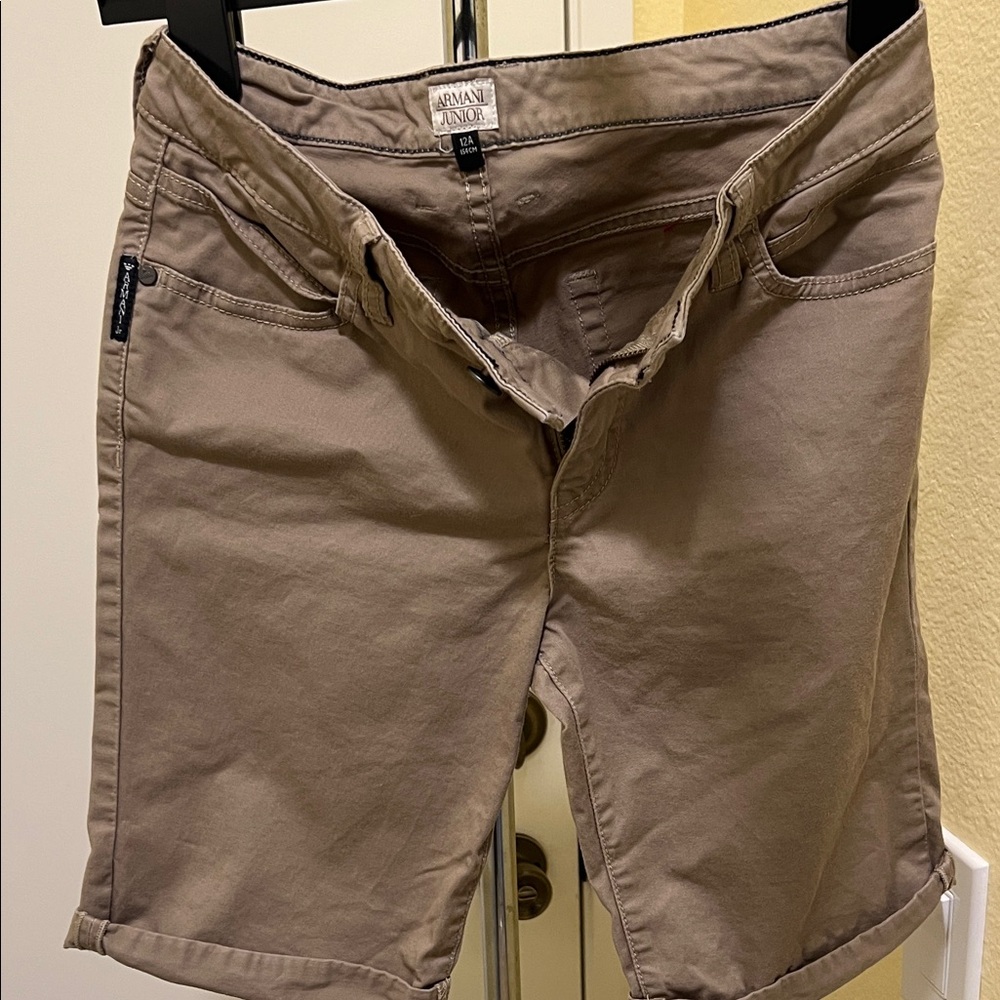 Armani Junior Kids Brown Shorts